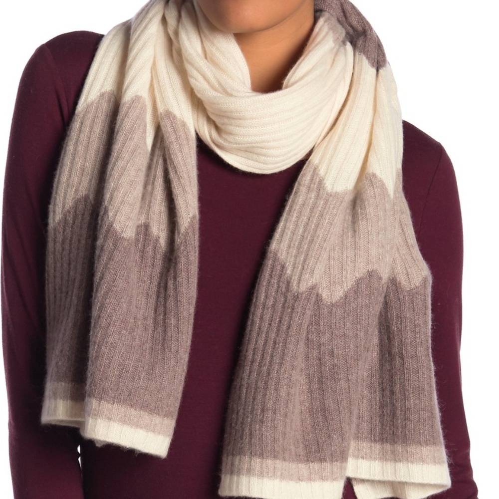 Halogen Chevron 100% Cashmere Scarf